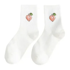 Socks*Boogzel Clothing Just Peachy Socks White