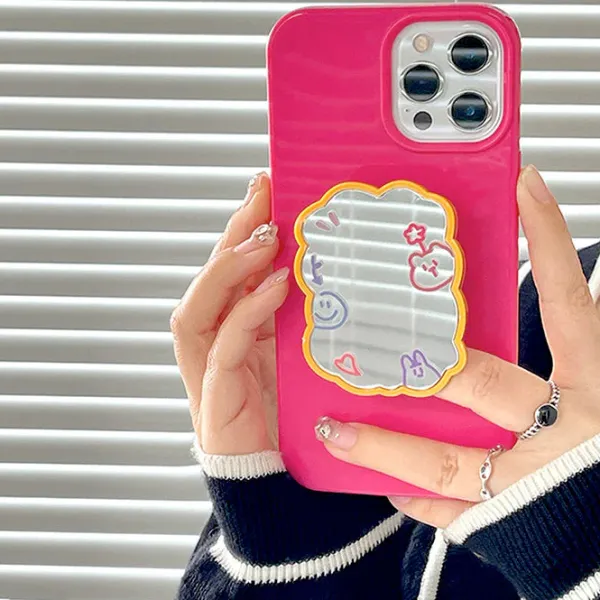 Iphone Cases*Boogzel Clothing Kawaii Aesthetic Mirror iPhone Case Pink