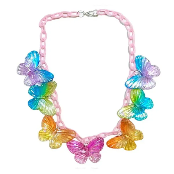 Necklaces & Chokers*Boogzel Clothing Kidcore Butterfly Necklace Pastel