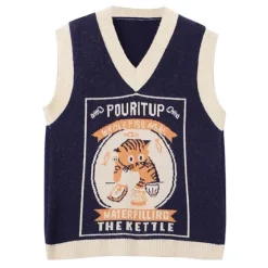 Knit Vests*Boogzel Clothing Kitty Knitted Vest