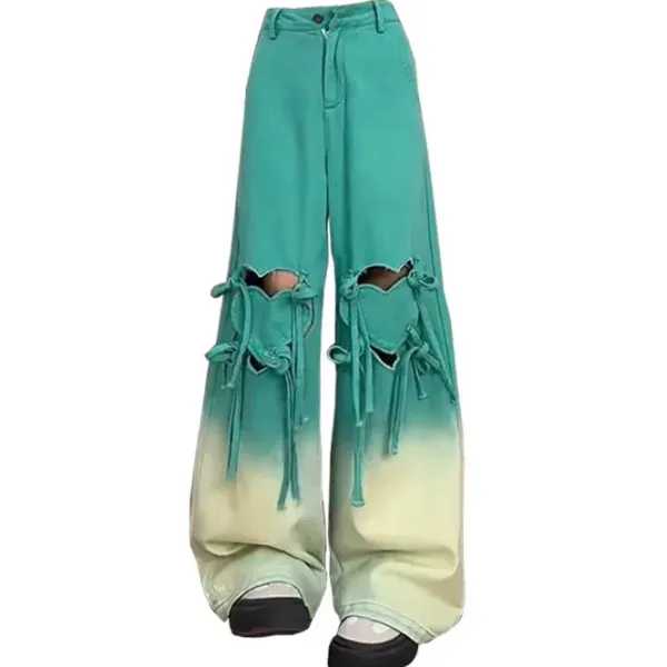 Pants & Trousers*Boogzel Clothing Knee-Heart Gradient Pants