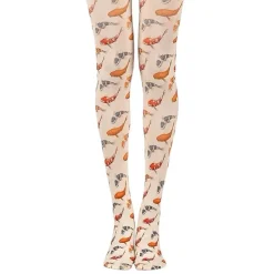 Other*Boogzel Clothing Koi Fish Print Aesthetic Tights Beige/orange