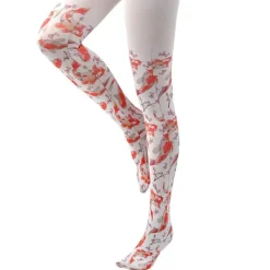 Other*Boogzel Clothing Koi Fish Print Tights White/orange