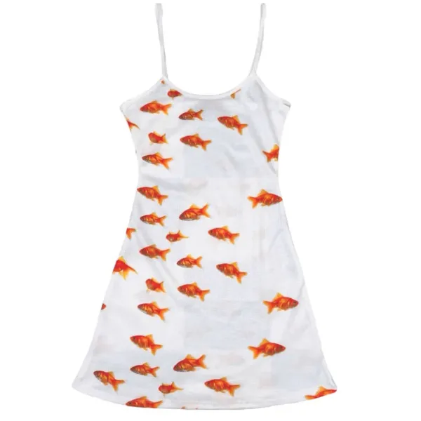 Dresses & Rompers*Boogzel Clothing Koi Fish Slip Dress White