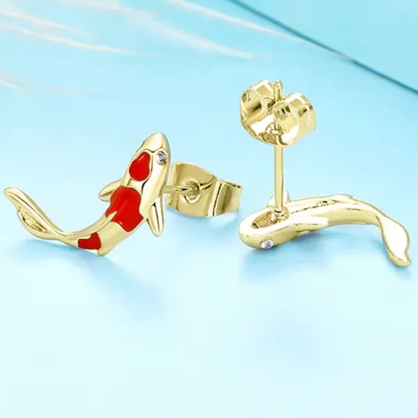 Earrings*Boogzel Clothing Koi Fish Stud Earrings
