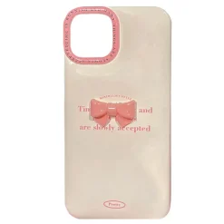 Iphone Cases*Boogzel Clothing Korean Aesthetic Bow iPhone Case White/pink