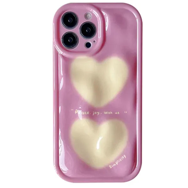 Iphone Cases*Boogzel Clothing Korean Aesthetic Heart iPhone Case Pink