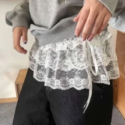 Other|Belts & Chains*Boogzel Clothing Lace Layered Mini Skirt Belt