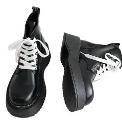 Classics|Boots / Platform Boots*Boogzel Clothing Lace Up Ankle Boots Black