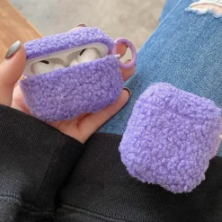 Iphone Cases*Boogzel Clothing Lavender Fuzzy AirPods Case Purple