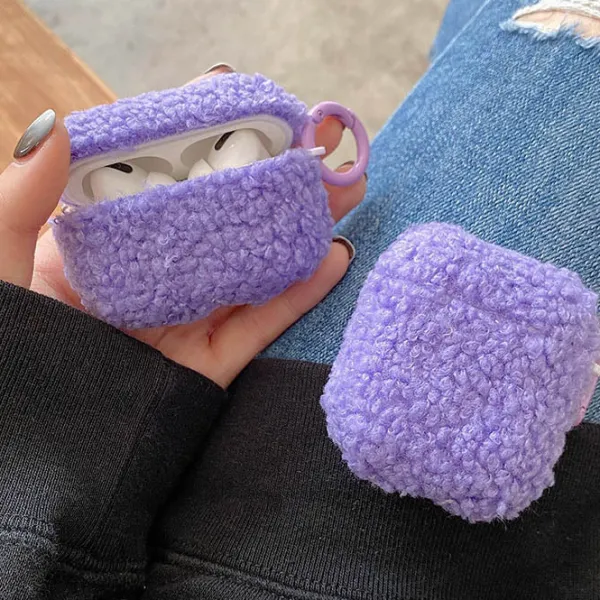 Iphone Cases*Boogzel Clothing Lavender Fuzzy AirPods Case Purple