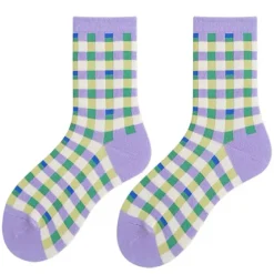 Socks*Boogzel Clothing Lavender Gingham Socks