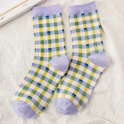 Socks*Boogzel Clothing Lavender Gingham Socks