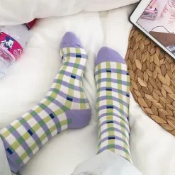 Socks*Boogzel Clothing Lavender Gingham Socks