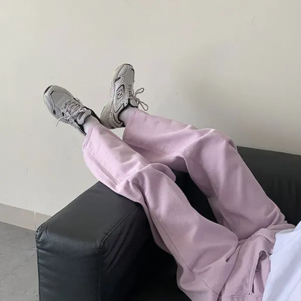 Jeans*Boogzel Clothing Skater Girl Wide Jeans Lavender