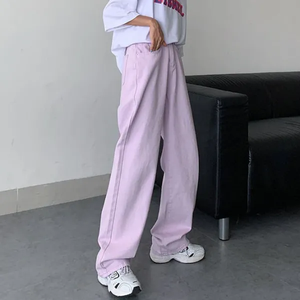 Jeans*Boogzel Clothing Skater Girl Wide Jeans Lavender