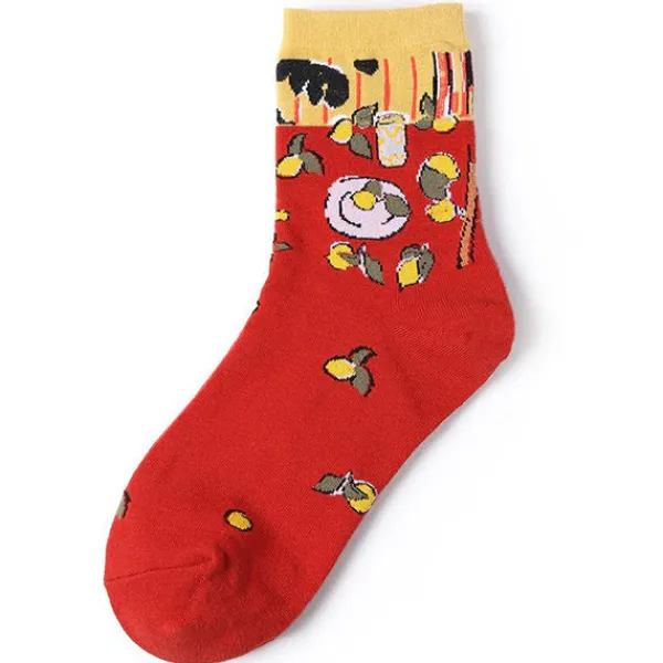 Socks*Boogzel Clothing Lemons Sock Black/yellow