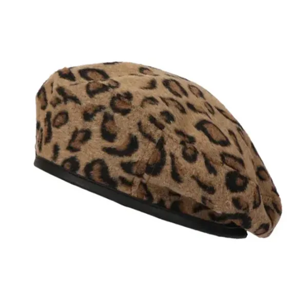 Hats*Boogzel Clothing Leopard Beret Hat