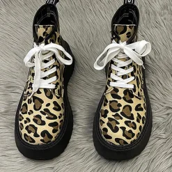 Classics|Boots / Platform Boots*Boogzel Clothing Lace Up Boots Leopard