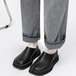 Mad|Boots / Platform Boots*Boogzel Clothing Less Conversation Tabi Flats Black