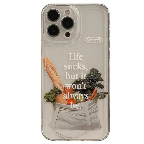 Iphone Cases*Boogzel Clothing Life Sucks iPhone Case Clear