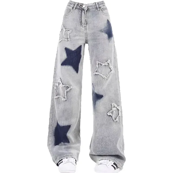 Jeans*Boogzel Clothing Light Star Jeans Blue