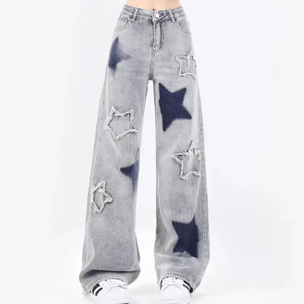 Jeans*Boogzel Clothing Light Star Jeans Blue