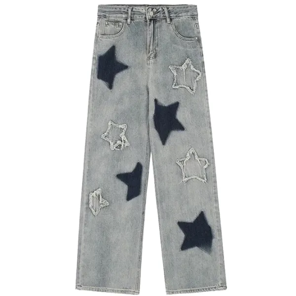 Jeans*Boogzel Clothing Light Star Jeans Blue