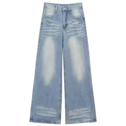 Jeans*Boogzel Clothing Light Washed Wide-Leg Jeans Blue