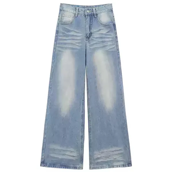 Jeans*Boogzel Clothing Light Washed Wide-Leg Jeans Blue