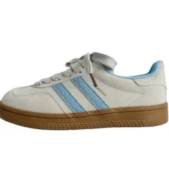 Aesthetic Sneakers*Boogzel Clothing Light Grey & Blue Stripe Sneakers Grey/blue