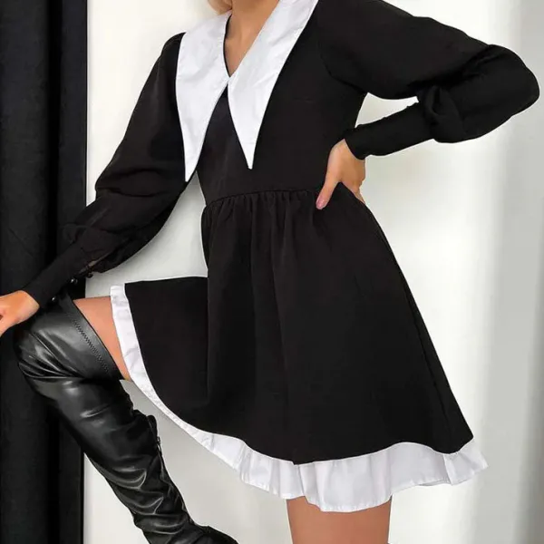 Dresses & Rompers*Boogzel Clothing Like a Doll Collar Dress Black