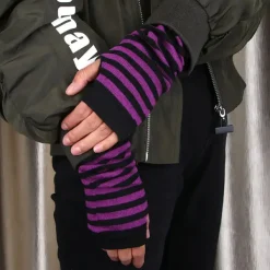 Other*Boogzel Clothing Like It's 2007 Striped Arm Warmers