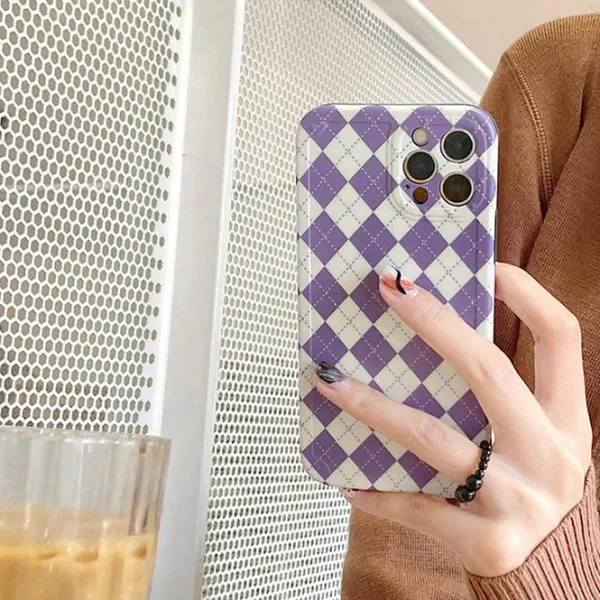 Iphone Cases*Boogzel Clothing Lilac Argyle iPhone Case Purple