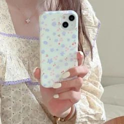 Iphone Cases*Boogzel Clothing Lilac Flowers iPhone Case White