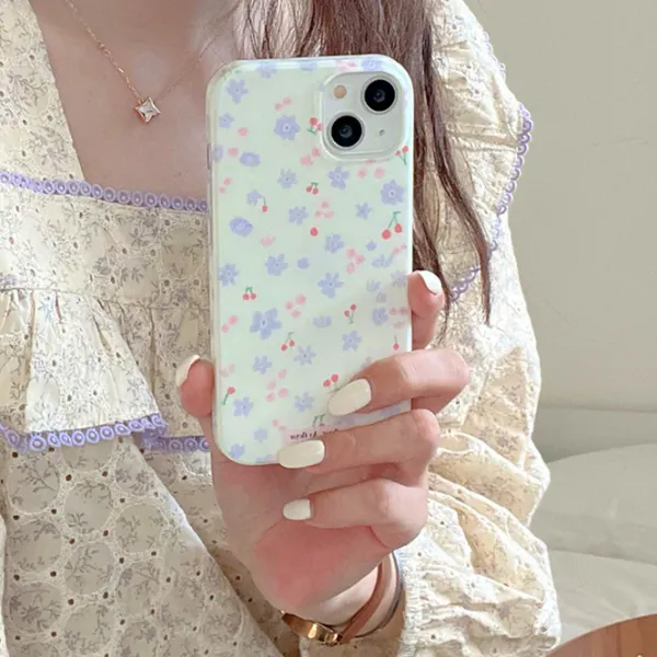 Iphone Cases*Boogzel Clothing Lilac Flowers iPhone Case White