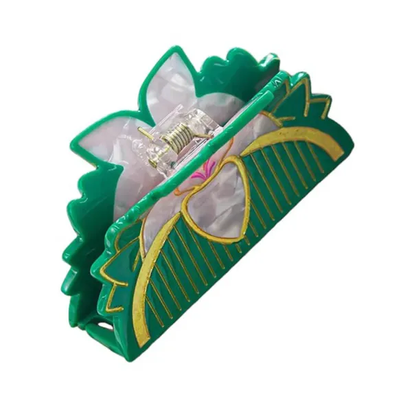 Hair Accessories*Boogzel Clothing Lily Flower Mini Hair Claw Green