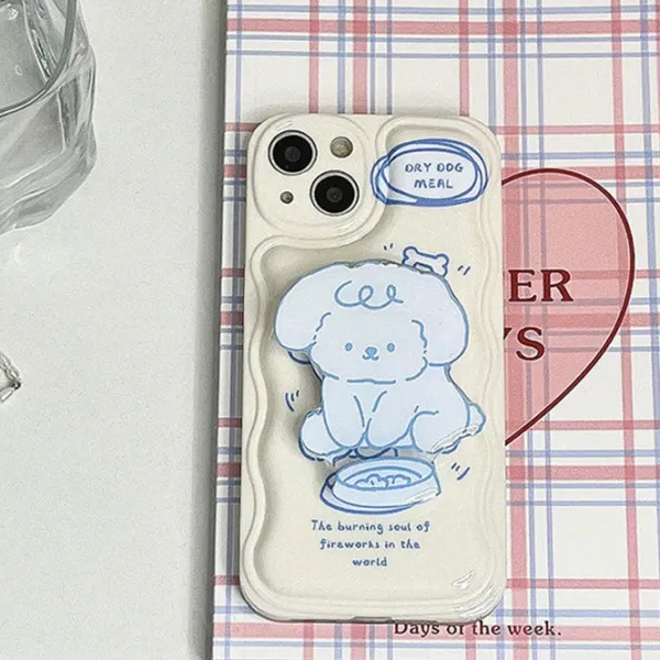 Iphone Cases*Boogzel Clothing Little Poodle iPhone Case White/blue