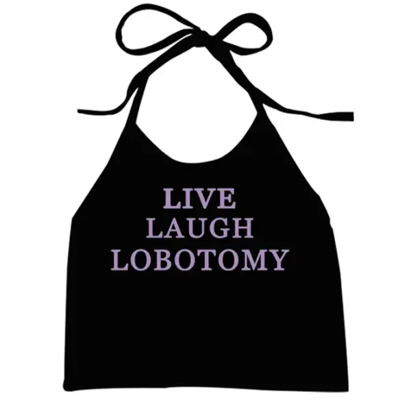 Y2K Tops|Crop Tops*Boogzel Clothing Live Laugh Halter Top