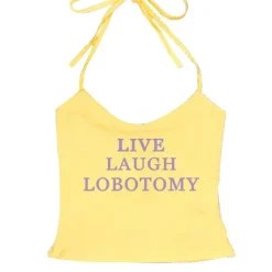 Y2K Tops|Crop Tops*Boogzel Clothing Live Laugh Halter Top