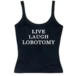 Y2K Tops|Aesthetic T-Shirts & Graphic Tees*Boogzel Clothing Live Laugh Skinny Tank
