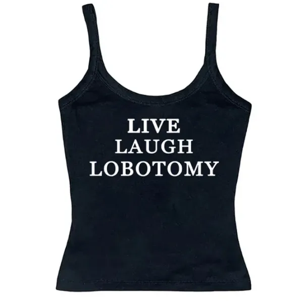 Y2K Tops|Aesthetic T-Shirts & Graphic Tees*Boogzel Clothing Live Laugh Skinny Tank