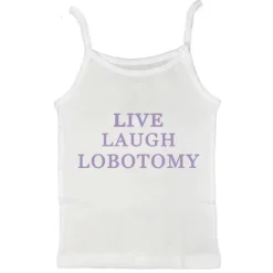 Y2K Tops|Aesthetic T-Shirts & Graphic Tees*Boogzel Clothing Live Laugh Skinny Tank