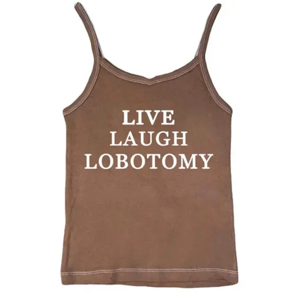 Y2K Tops|Aesthetic T-Shirts & Graphic Tees*Boogzel Clothing Live Laugh Skinny Tank