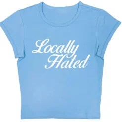Y2K Tops|Aesthetic T-Shirts & Graphic Tees*Boogzel Clothing Locally Hated Cropped Tee