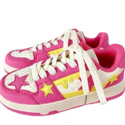 Classics|Aesthetic Sneakers*Boogzel Clothing Lollipop Candy Pink & Yellow Star Sneakers