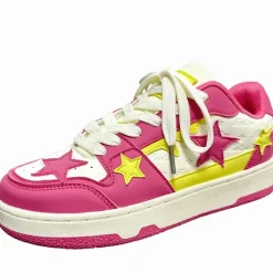 Classics|Aesthetic Sneakers*Boogzel Clothing Lollipop Candy Pink & Yellow Star Sneakers