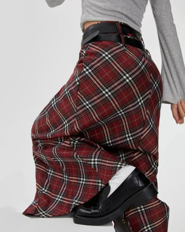 Skirts*Boogzel Clothing London Bridge Plaid Maxi Skirt Red