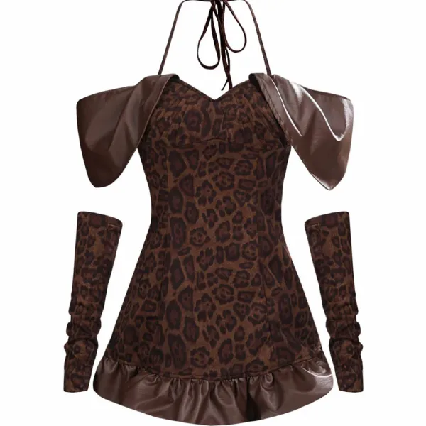 Dresses & Rompers*Boogzel Clothing Looks That Kill Leopard Dress Brown