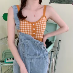 Crop Tops*Boogzel Clothing Love Addiction Plaid Top